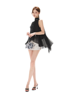 Embellished Satin Mini Skort