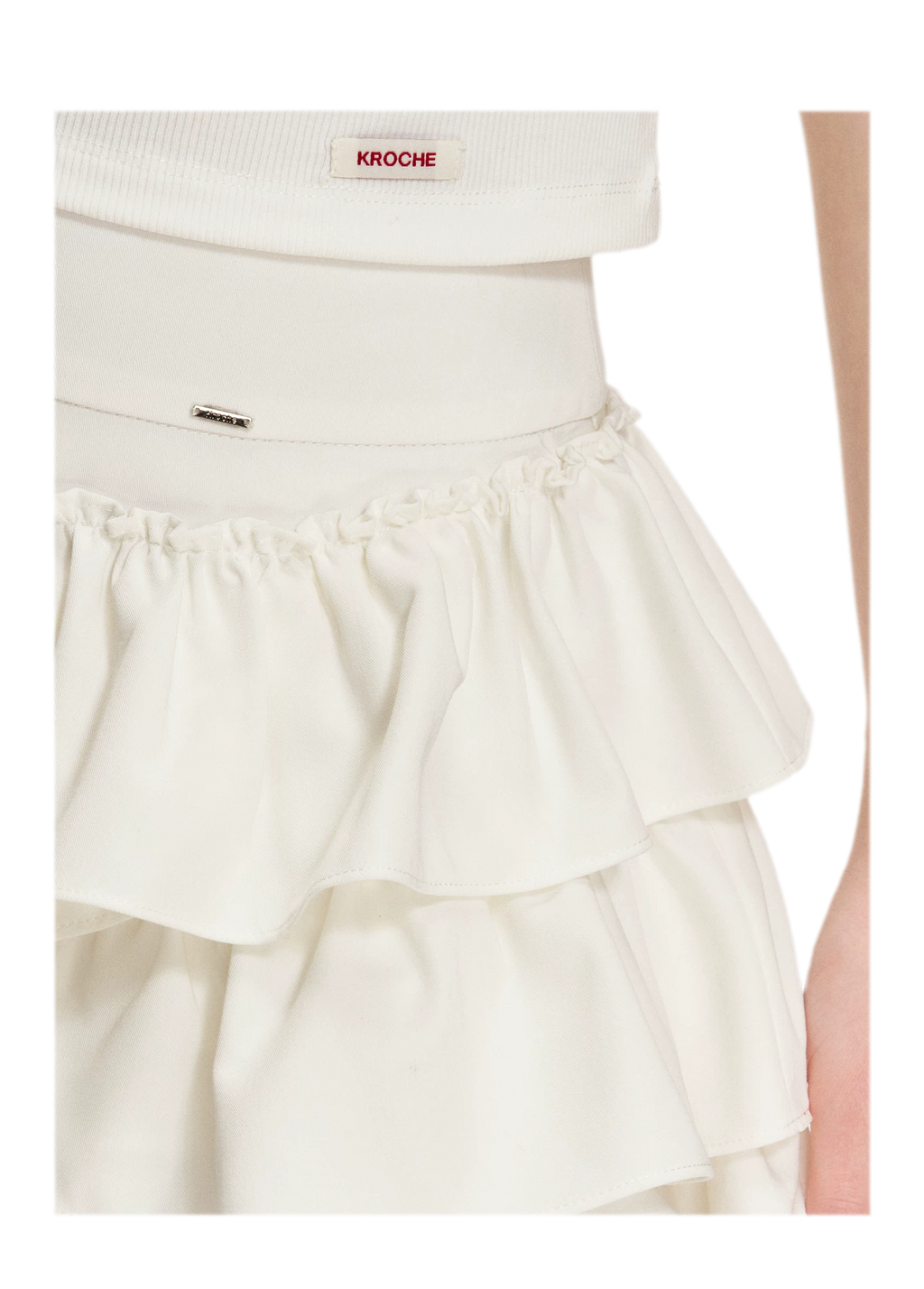 Irregular Cloud White A-line Skirt