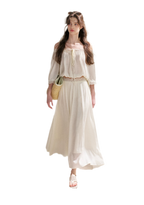 Lace Off-Shoulder Top & Skirt Set