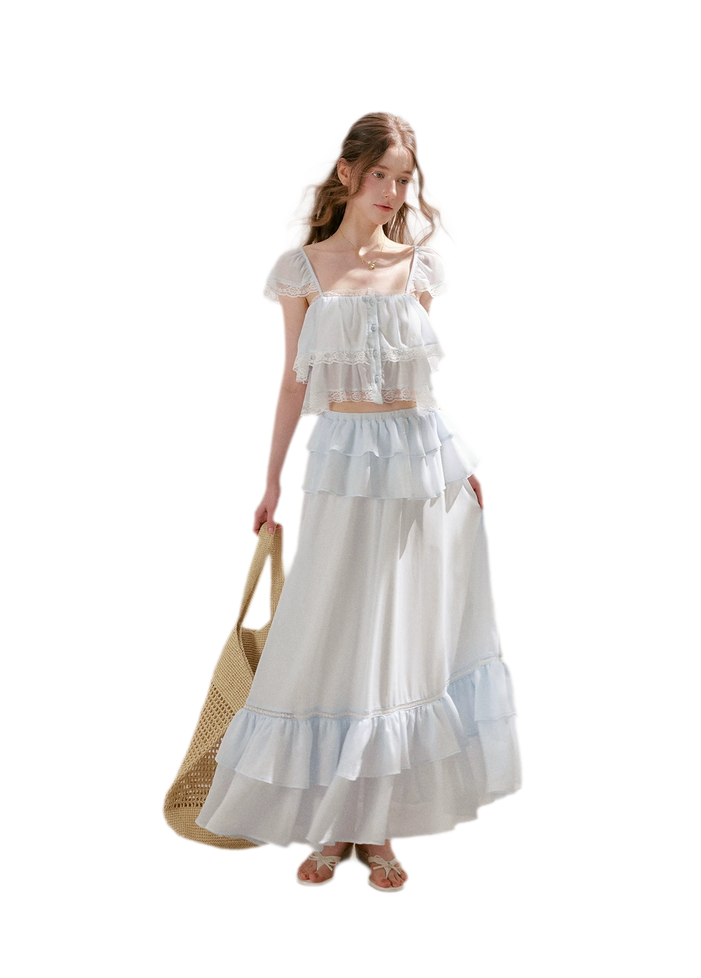 Romantic French Lace Two-Piece Set