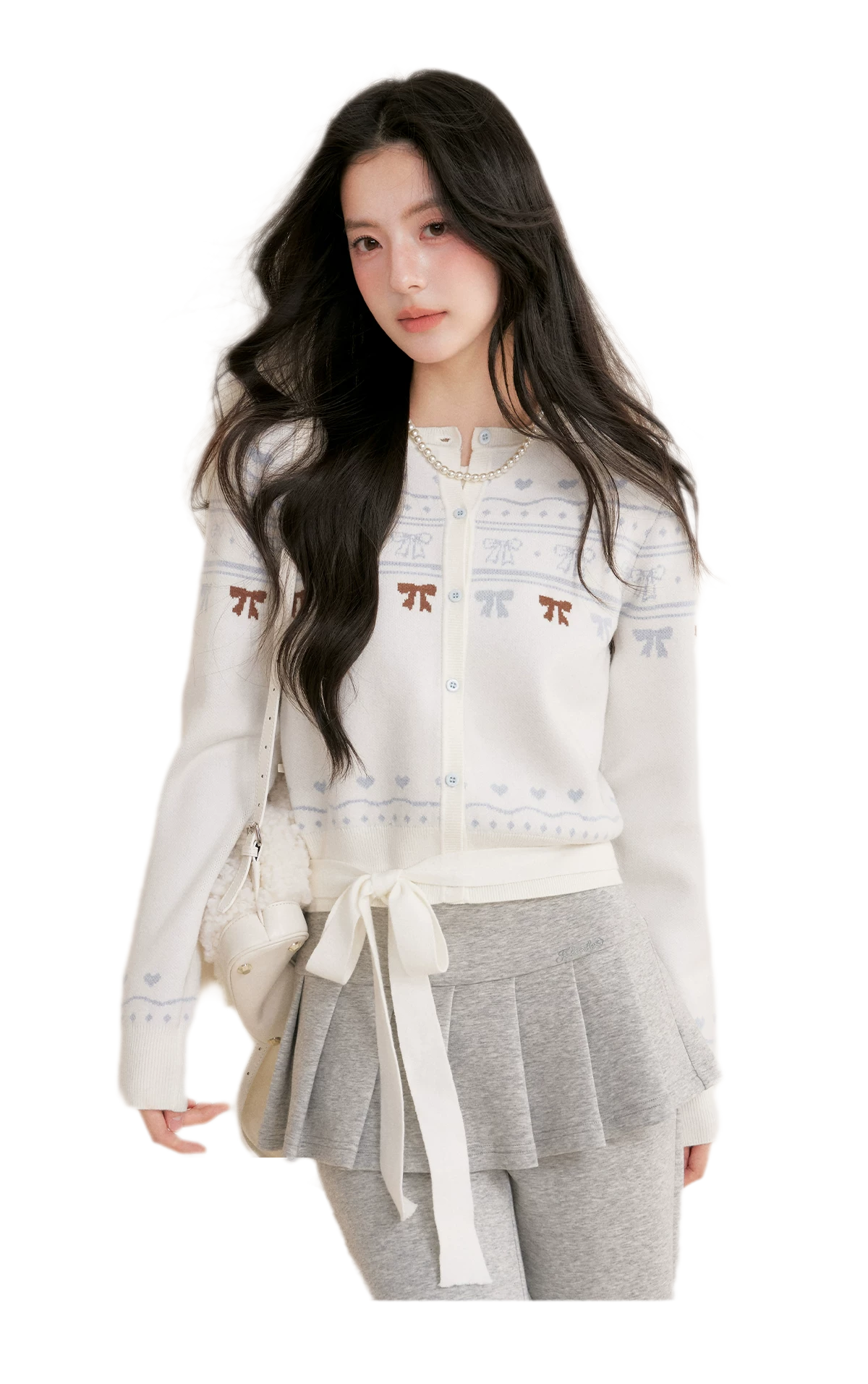 Fair Isle Tie Cardigan