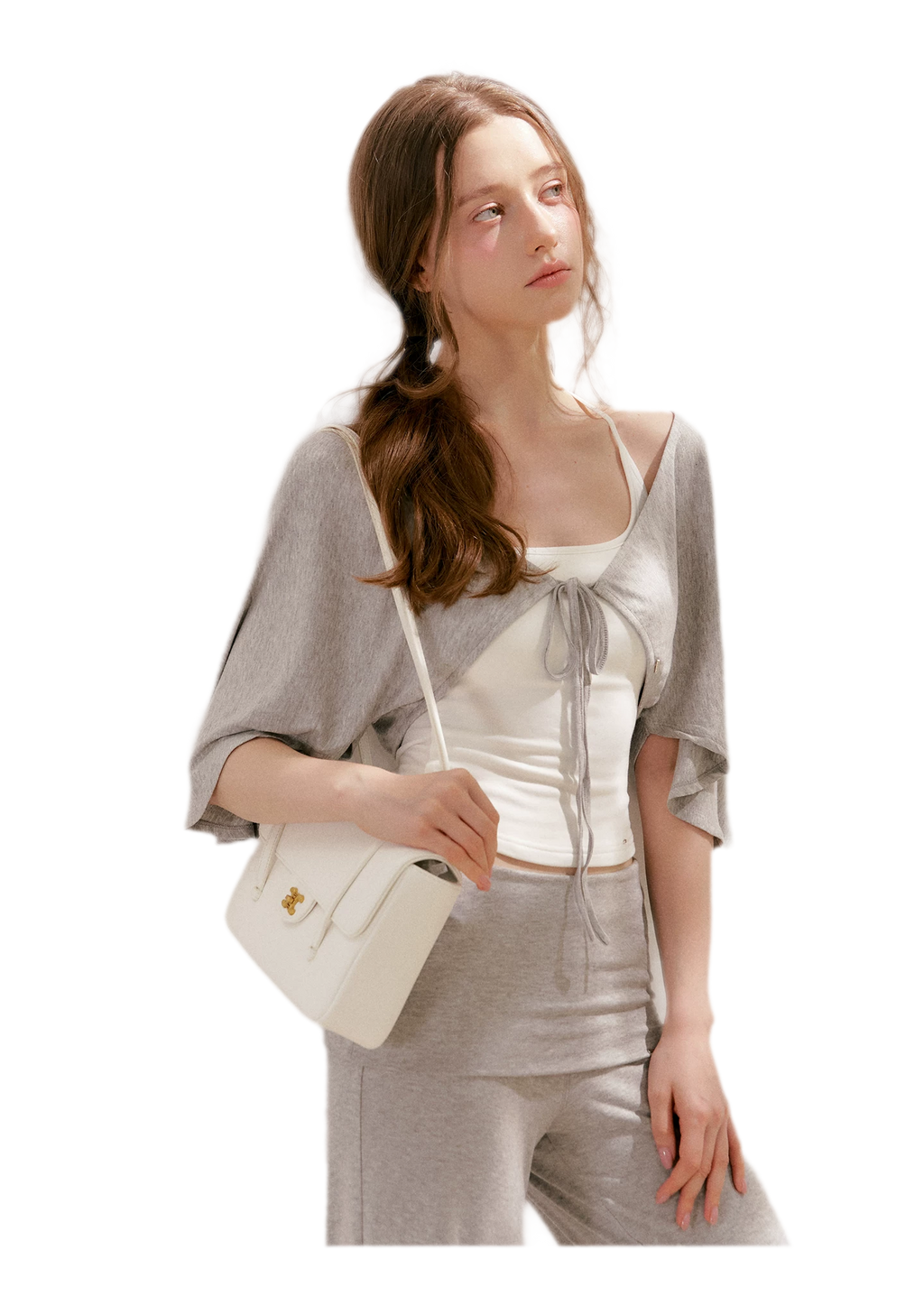 Airy Cloud U-Neck Vest & Batwing