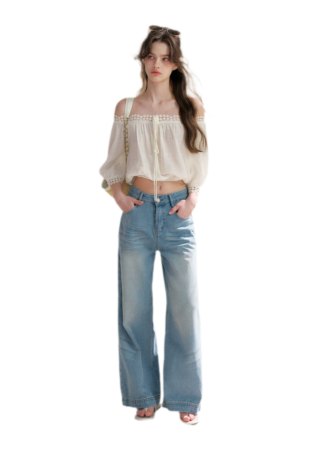 Lace Off-Shoulder Top & Skirt Set