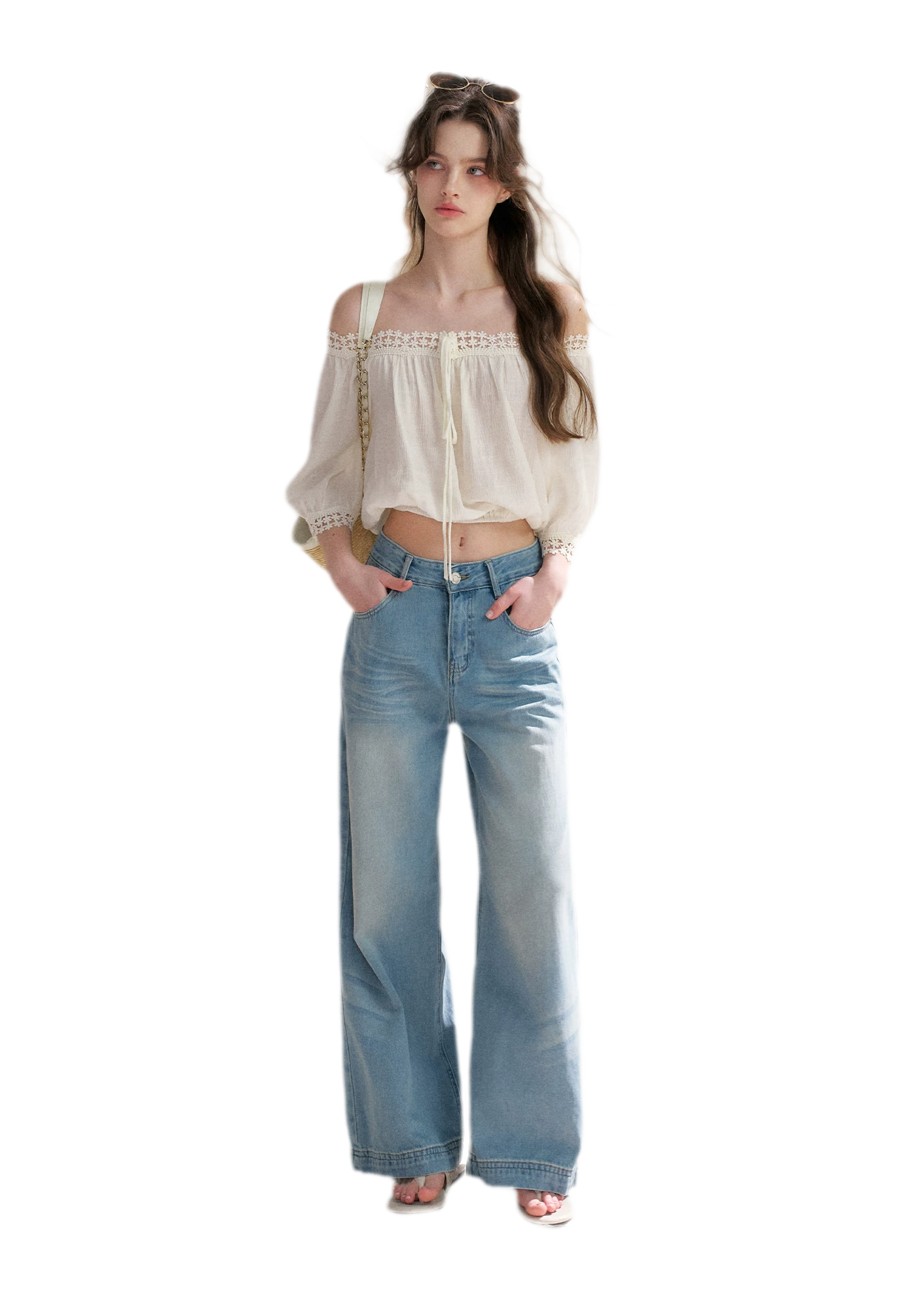 Lace Off-Shoulder Top & Skirt Set