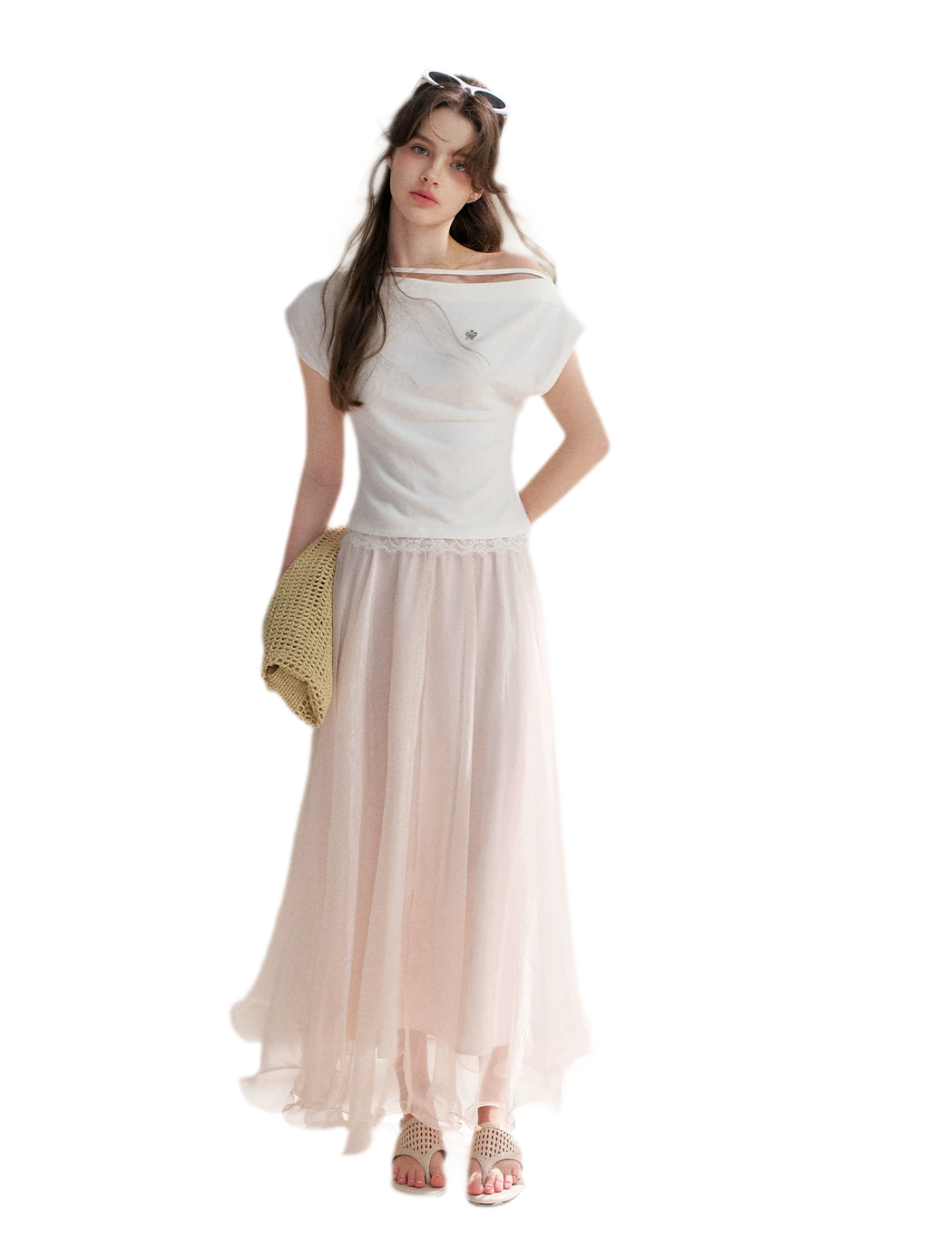 Sakura and Spring Stream A-Line Skirt