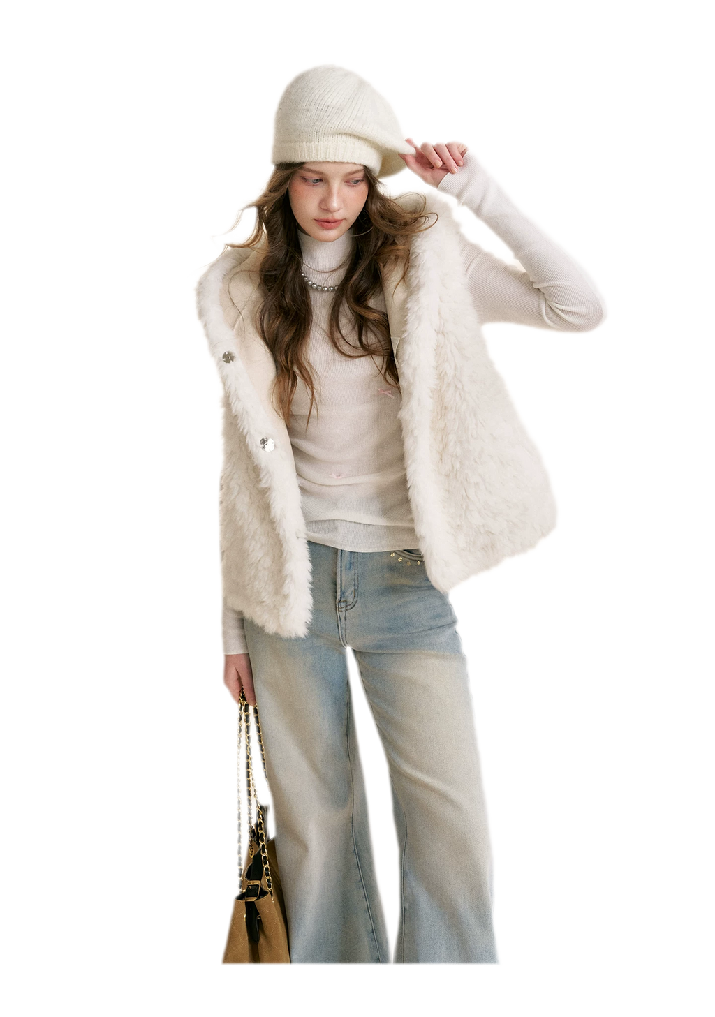 Bear Fleece Hooded Vest