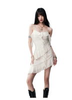 Ruffled Asymmetric Cami Dress