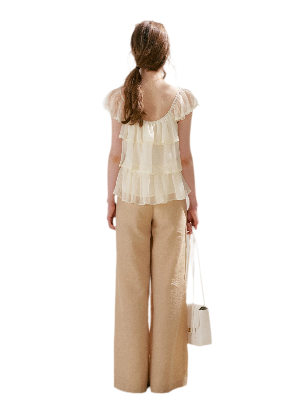 Tiered Ruffle Chiffon Blouse