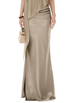 Amber Radiance Acetate Satin Mermaid Skirt