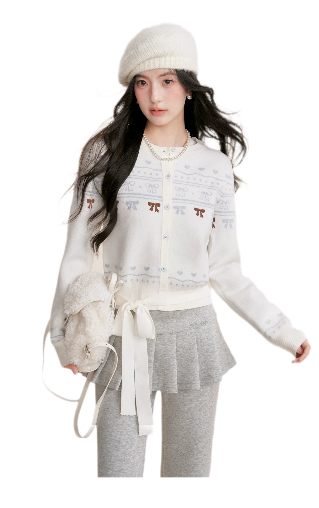 Fair Isle Tie Cardigan