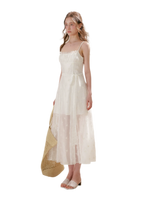 French Embroidered A-line Dress