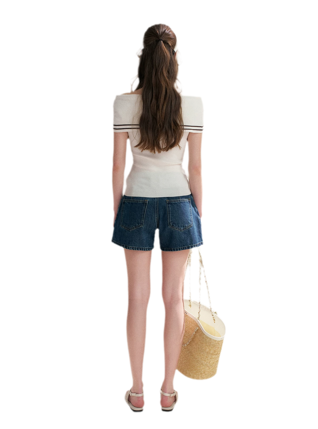 V-Neck Tie Knit Top