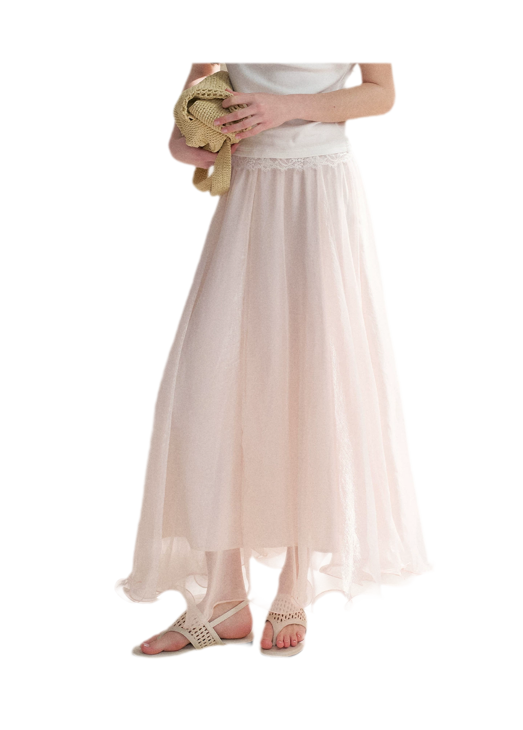 Sakura and Spring Stream A-Line Skirt