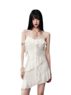 Ruffled Asymmetric Cami Dress