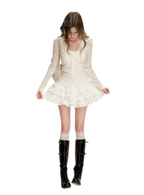 Irregular Cloud White A-line Skirt