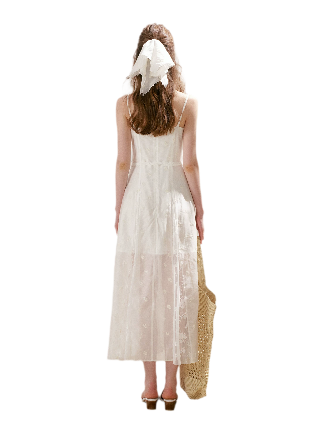 French Embroidered A-line Dress