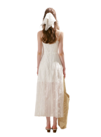 French Embroidered A-line Dress