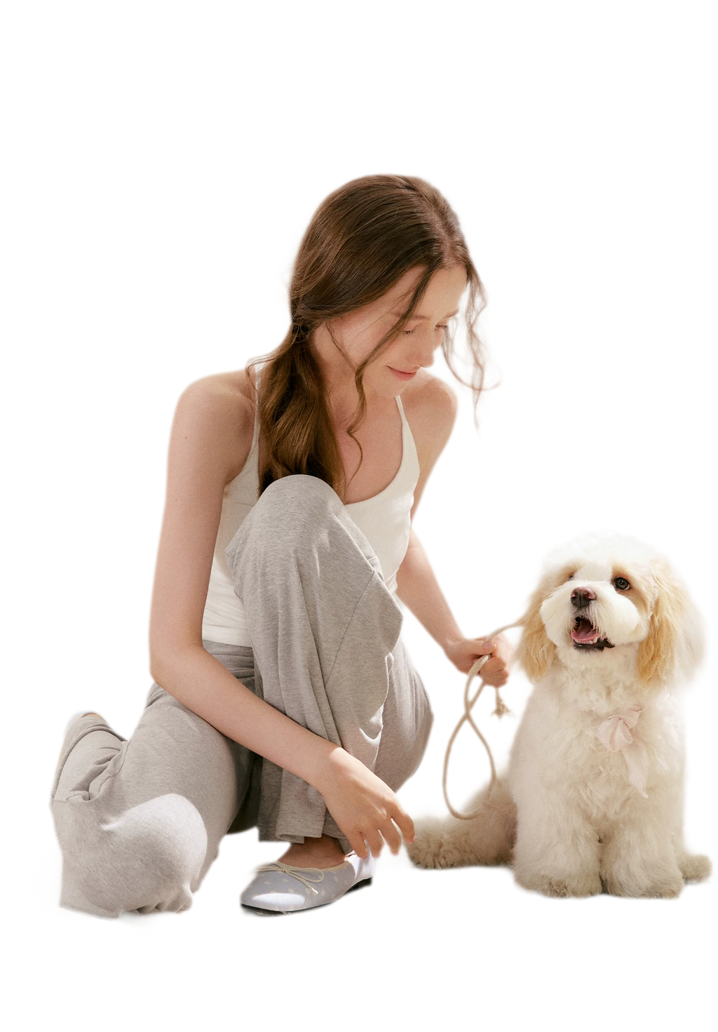 Airy Cloud U-Neck Vest & Batwing