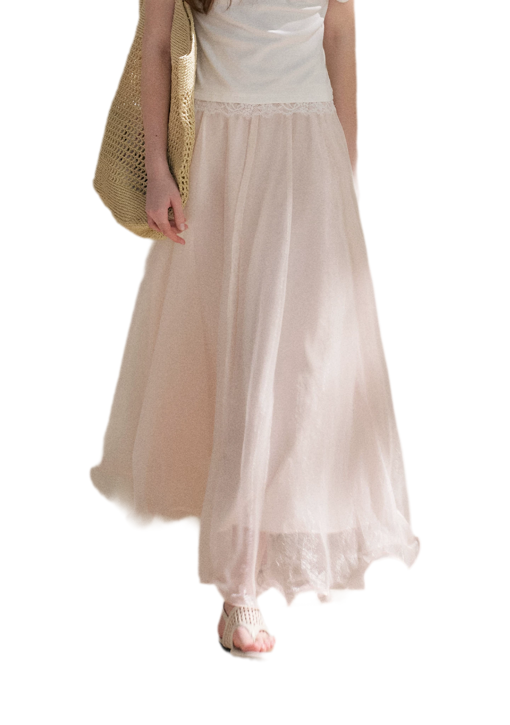 Sakura and Spring Stream A-Line Skirt