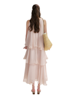 Chiffon Floral Halter Long Dress