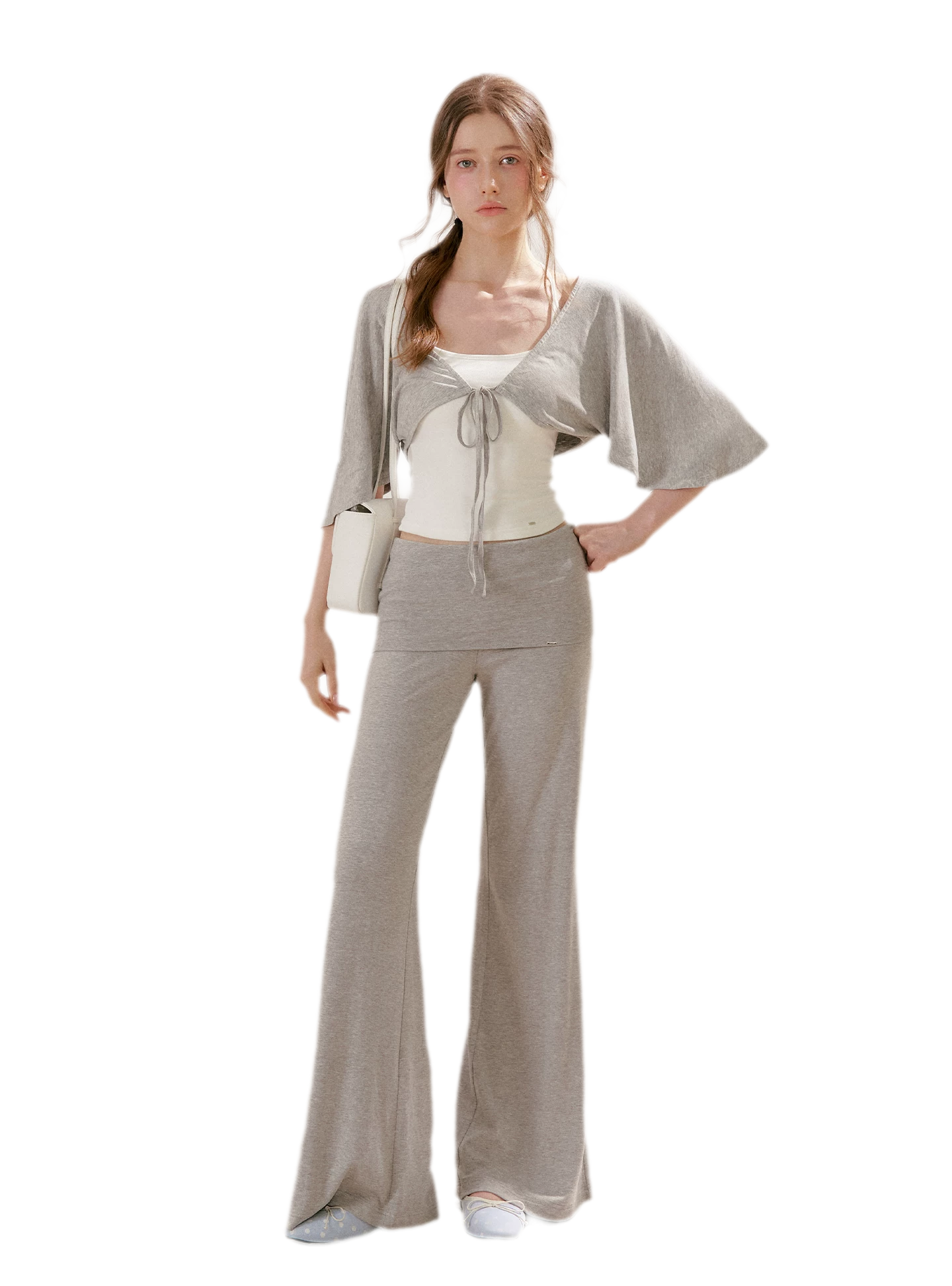 Airy Cloud U-Neck Vest & Batwing