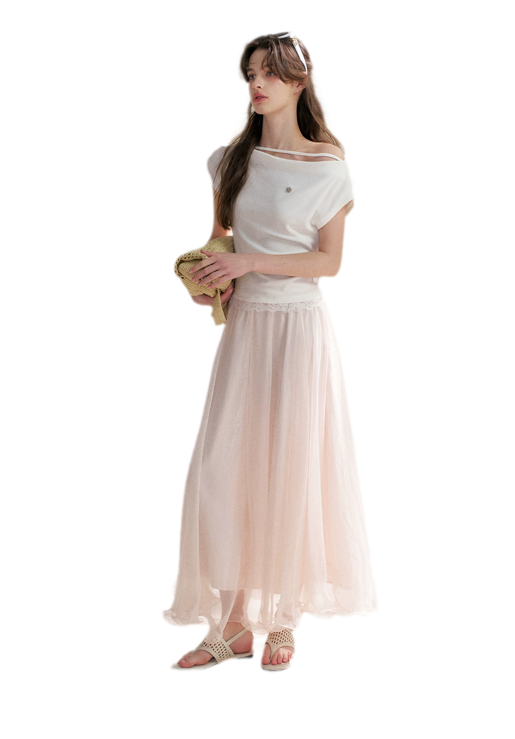 Sakura and Spring Stream A-Line Skirt