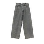 Washed Relaxed Low-Rise Wide-Leg Jeans