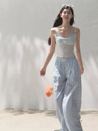 Tencel–Linen Relaxed Wide-Leg Pants