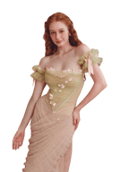 French Gentle Corset Strapless Gown Dress