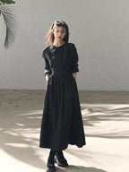 Ribbon Waist-Cinched Maxi Dress