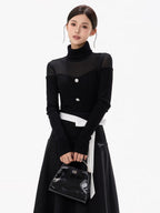 Pure Cutout Mesh Panel Knit Base Layer