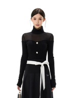 Pure Cutout Mesh Panel Knit Base Layer