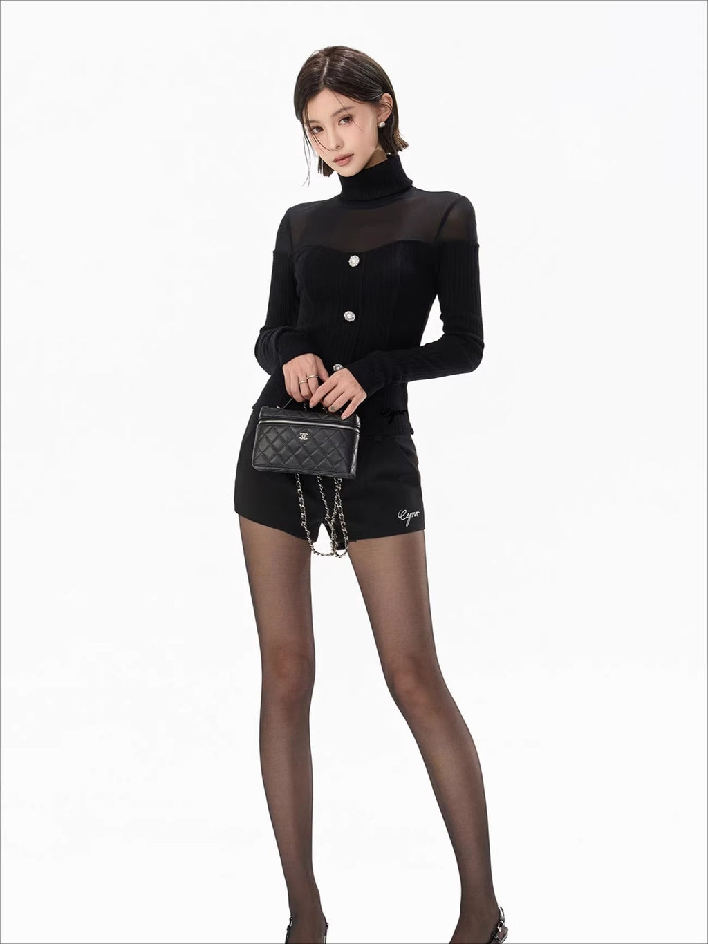 Pure Cutout Mesh Panel Knit Base Layer
