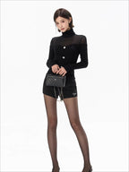 Pure Cutout Mesh Panel Knit Base Layer
