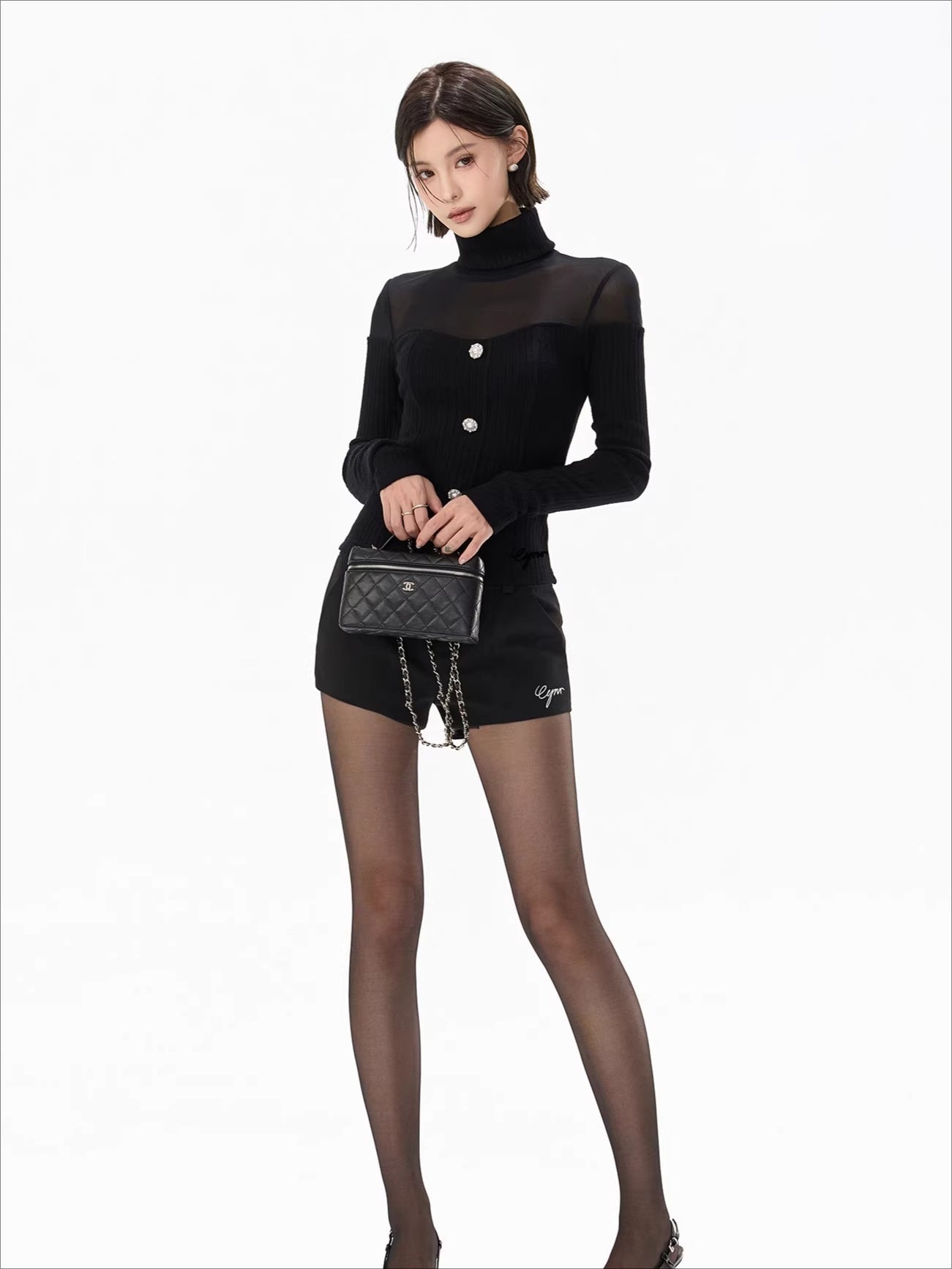 Pure Cutout Mesh Panel Knit Base Layer