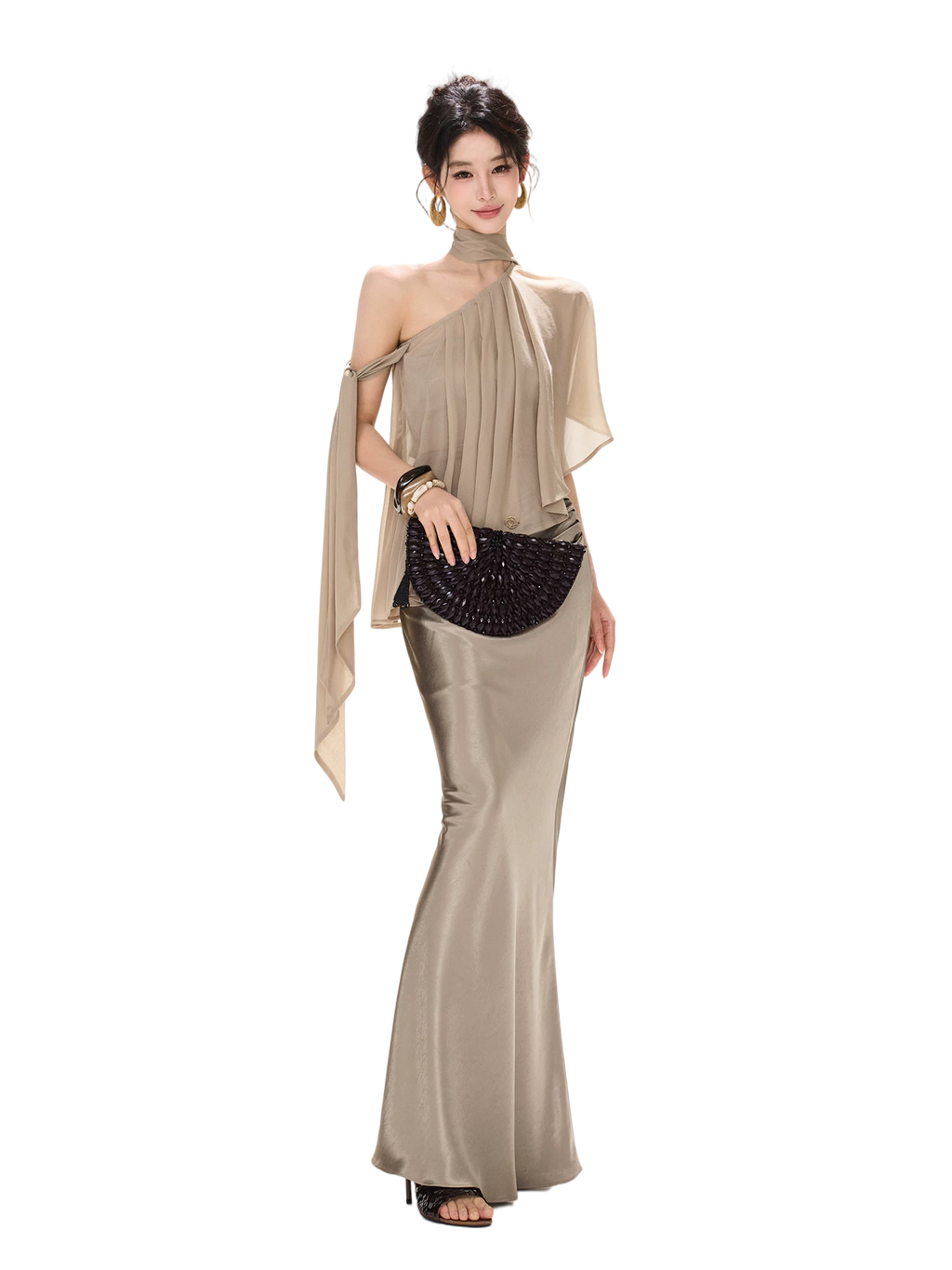 Elegant Loose Chiffon Halter Neck Top