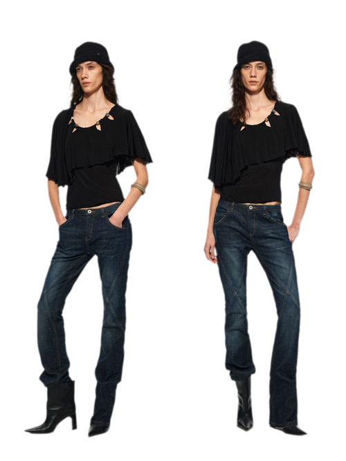 Cape Beaded Layered Tee