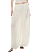 Tencel Blend Relaxed Wide-Leg Pants