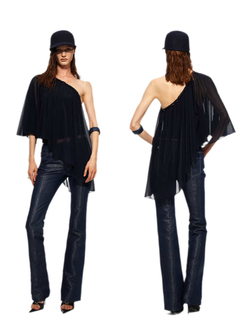 Pearl Sheen Flare Jeans