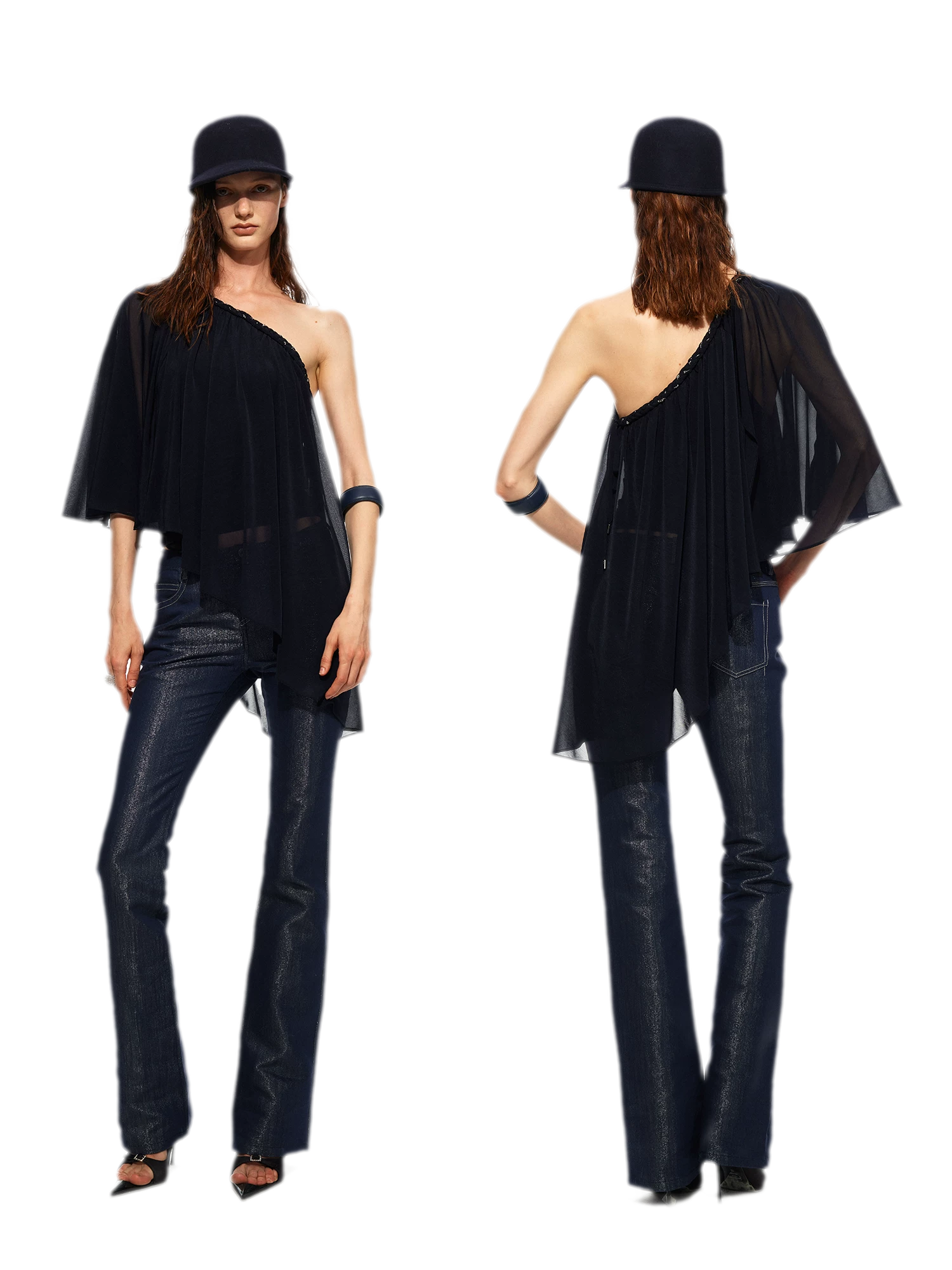 Pearl Sheen Flare Jeans