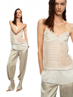 Sheer Satin Snake Camisole