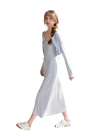 Rose Knit Cardigan Dress