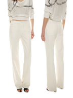 Classic Off-White Slim Straight Trousers