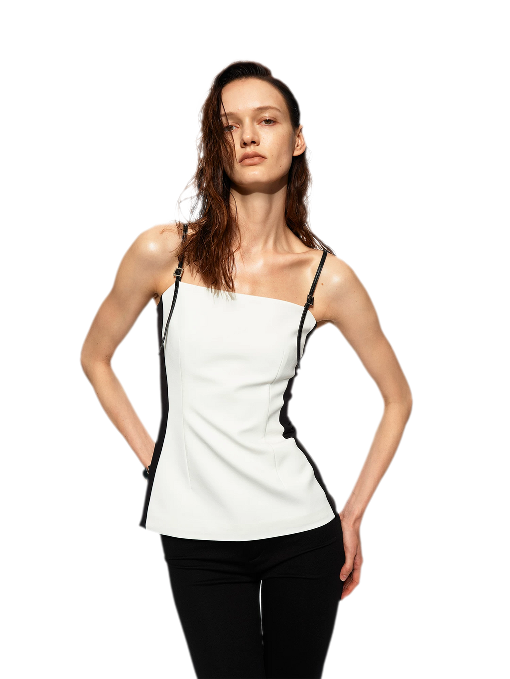 Black White Bustier Cami