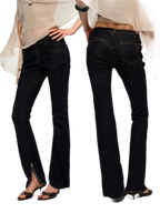 Petalzyra Zip Hem Denim Jeans