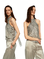 Sheer Leopard Halter Cami