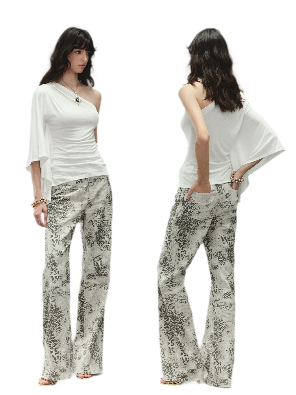 One-Piece Batwing Asymmetric Top