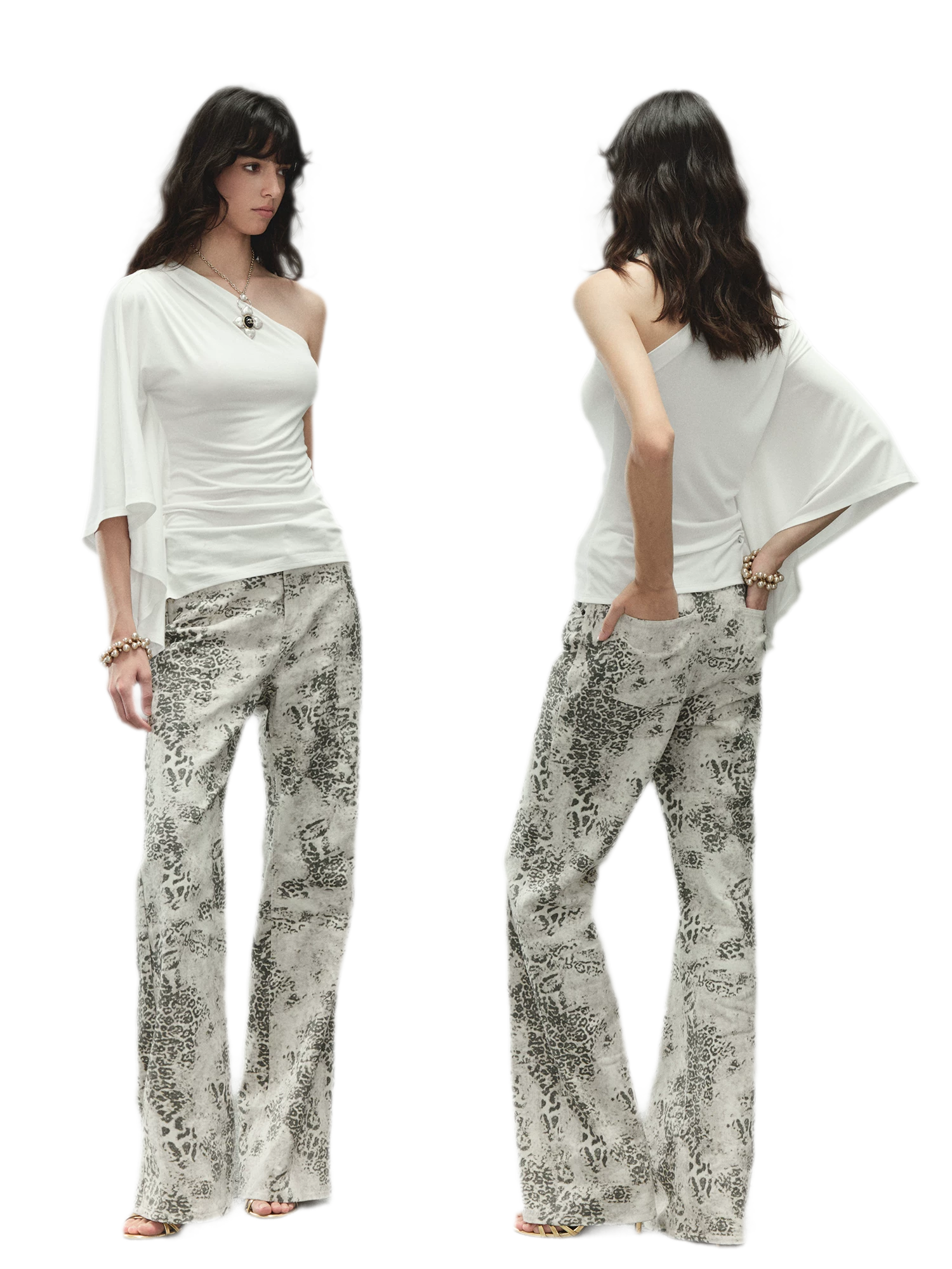 One-Piece Batwing Asymmetric Top