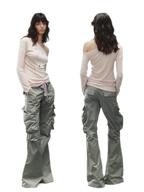 Drawstring Multi-Pocket Cargo Pants