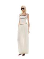 Tencel Blend Relaxed Wide-Leg Pants